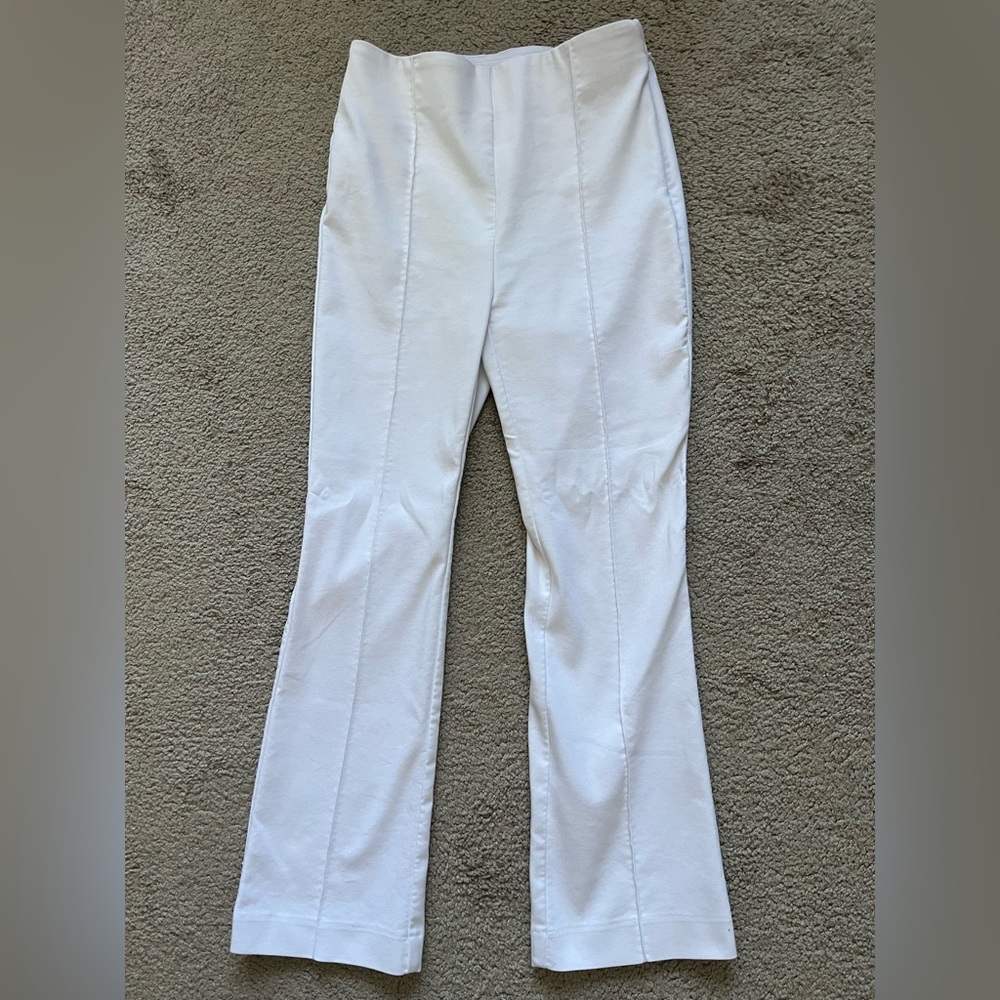 Loft White High-Waisted Pants